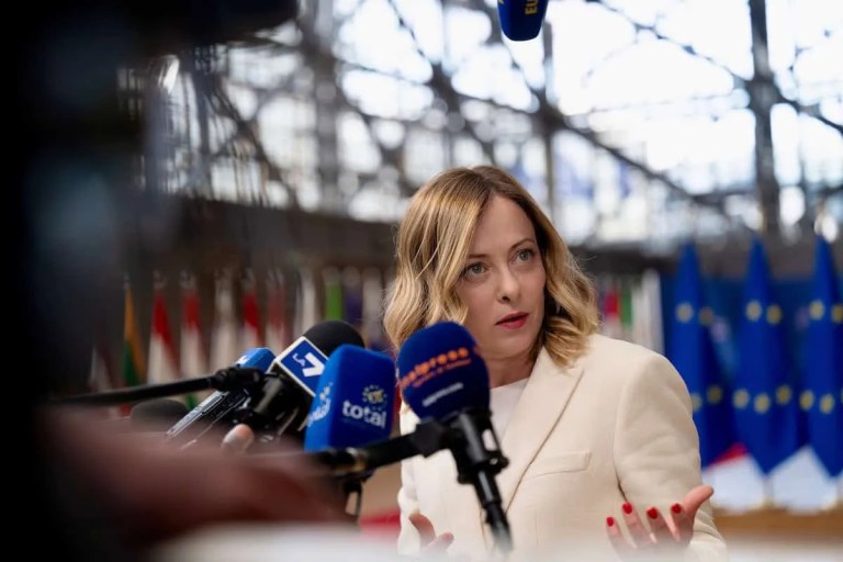 Meloni Consiglio europeo 18.04.2024