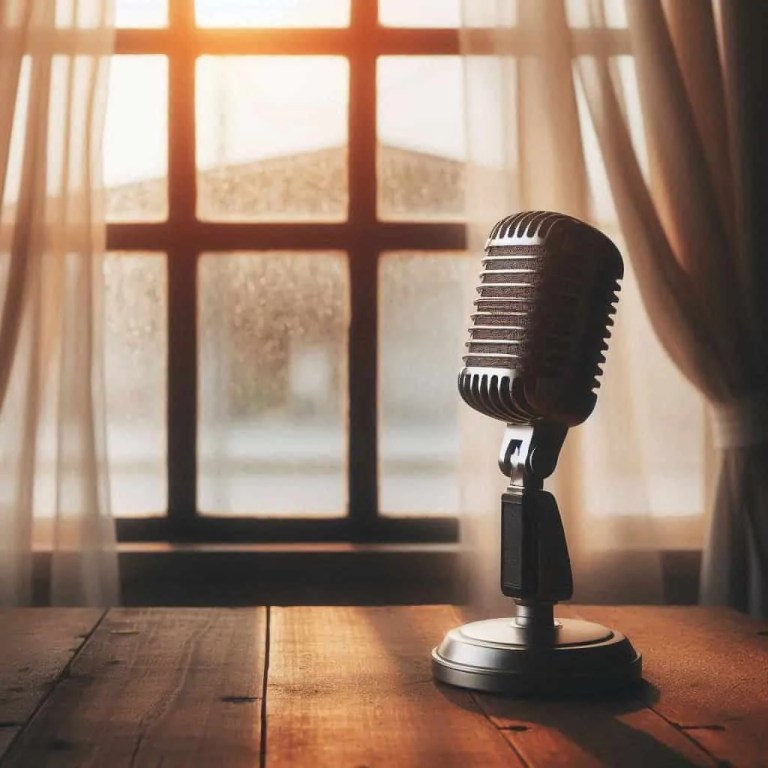 Podcast Mic Lonely Window