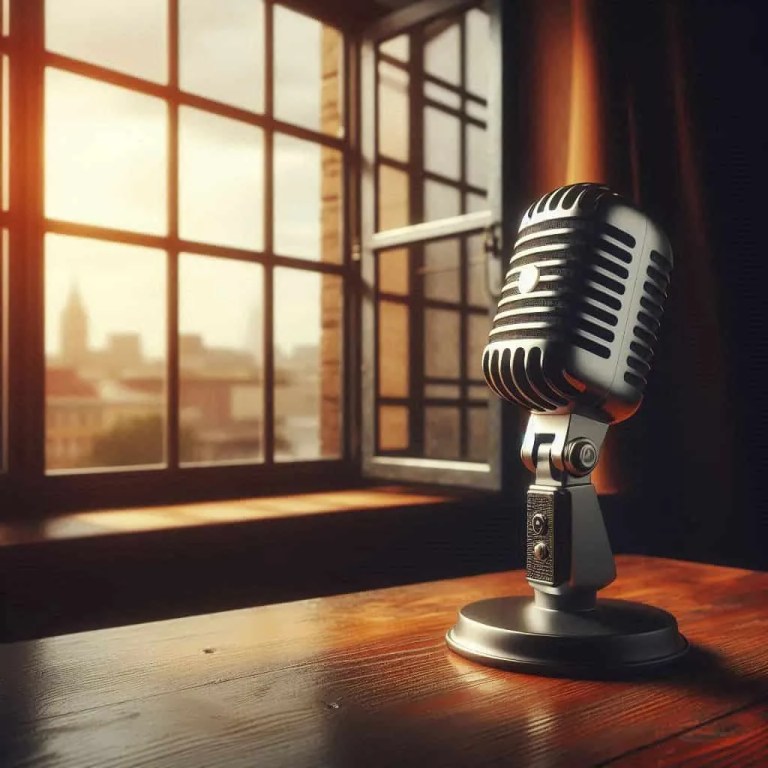 Podcast Mic Open Window